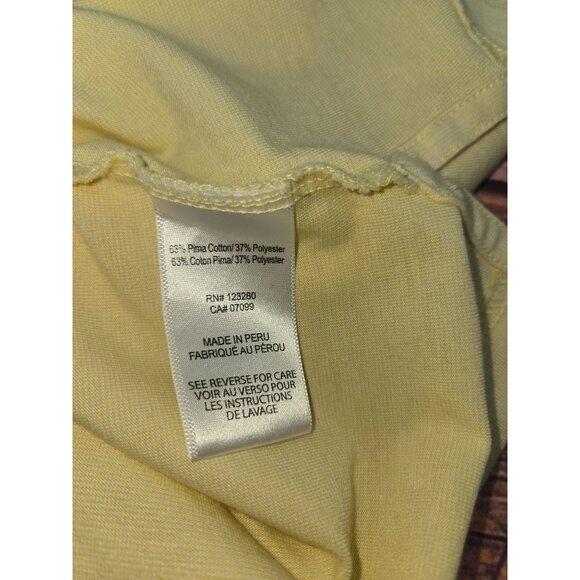 Travis Mathew Mens XXL Yellow Polo Shirt Pima Cotton Blend - Picture 6 of 9